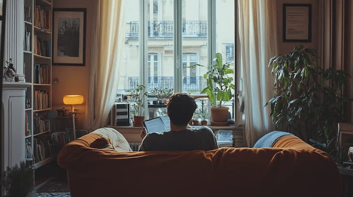Image de couverture de l'article DPE G et locataire en place : Comment planifier ses travaux représentant une personne lisant son journal dans son salon
