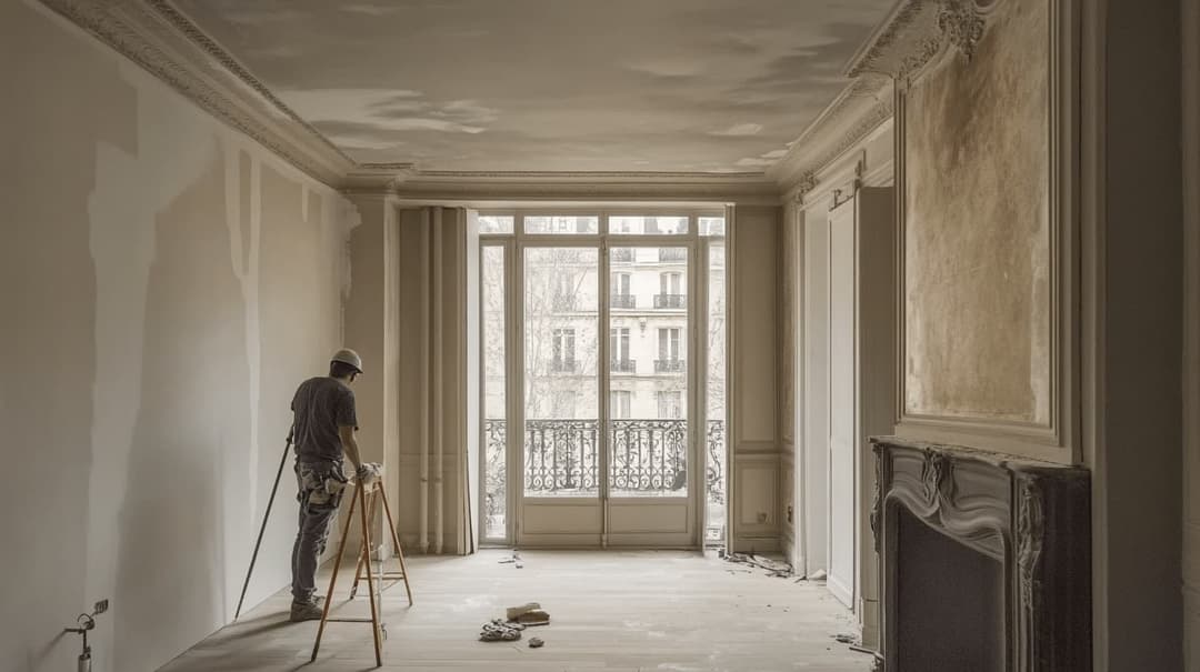 Image de couverture de l'article sur nos conseils pour les travaux de rénovation énergétique, représentant un artisan en train de travailler